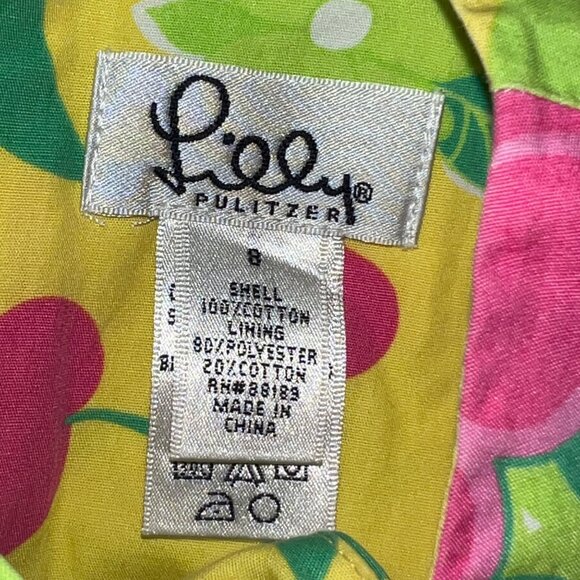 Lilly Pulitzer Vintage White Label Fruit Dress Girls 8 Pineapples Grapes Print - Picture 6 of 7